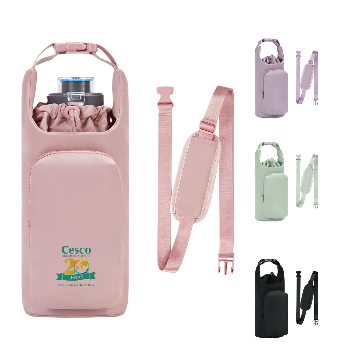 Water Bottle Carrier With Phone Pocket 1