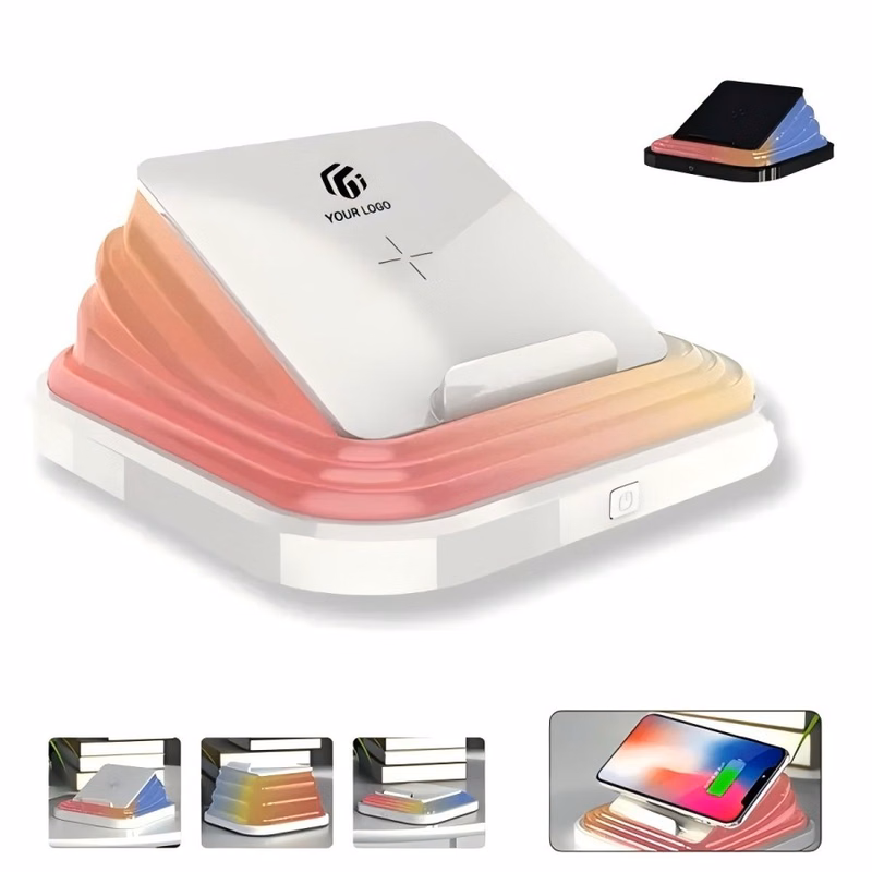 Color changing gifts night light with wireless charging