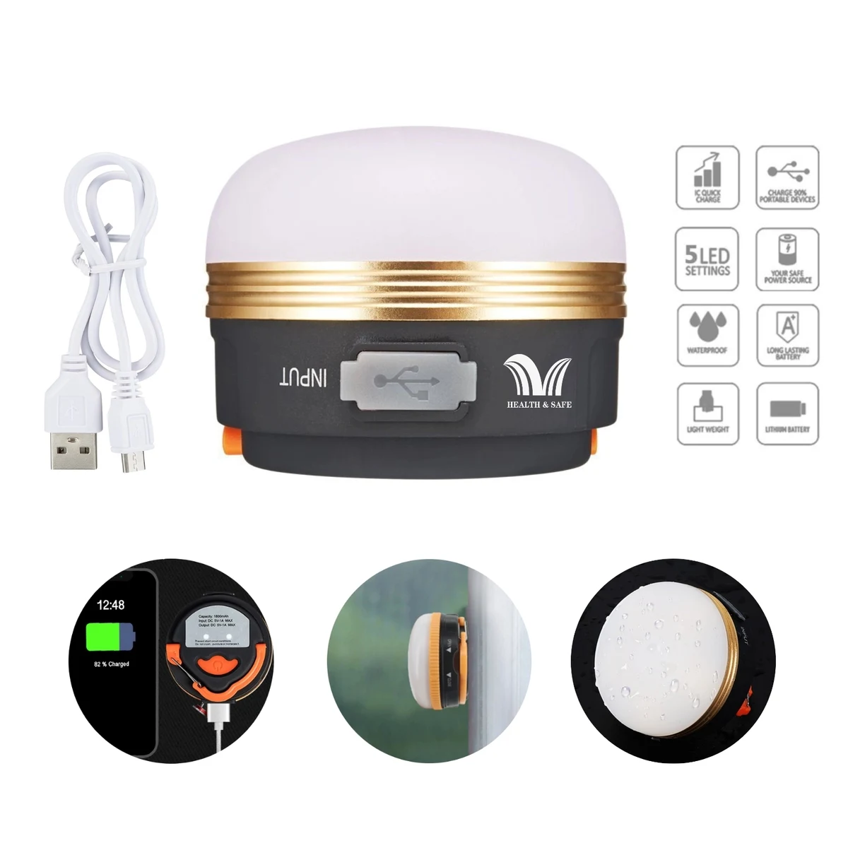 Outdoor Rechargeable Led Tent Light 1