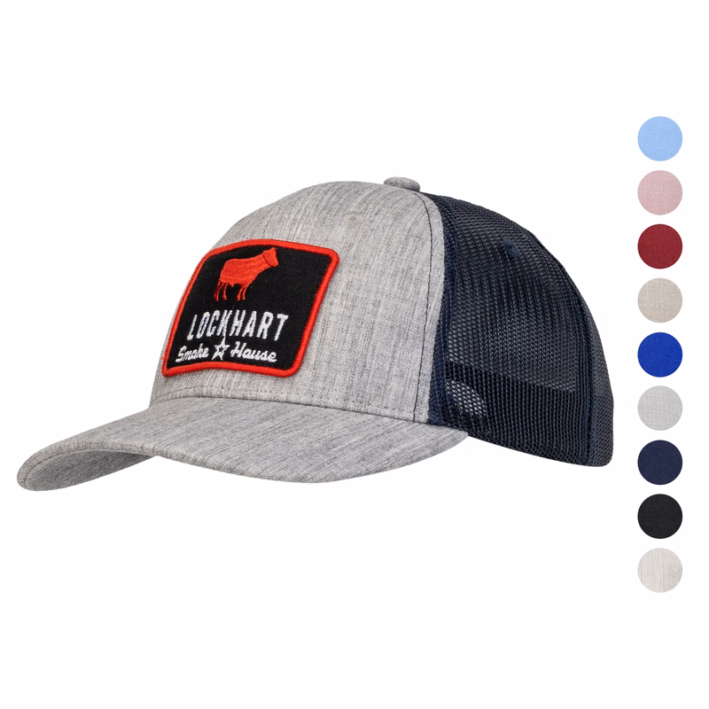 Premium 6-Panel Structured Cap Heathered & Mesh Fabric with Snapback Closure