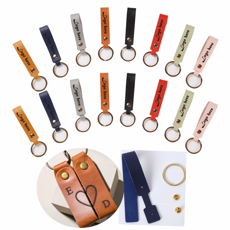 MOQ500 PU Leather Keychain