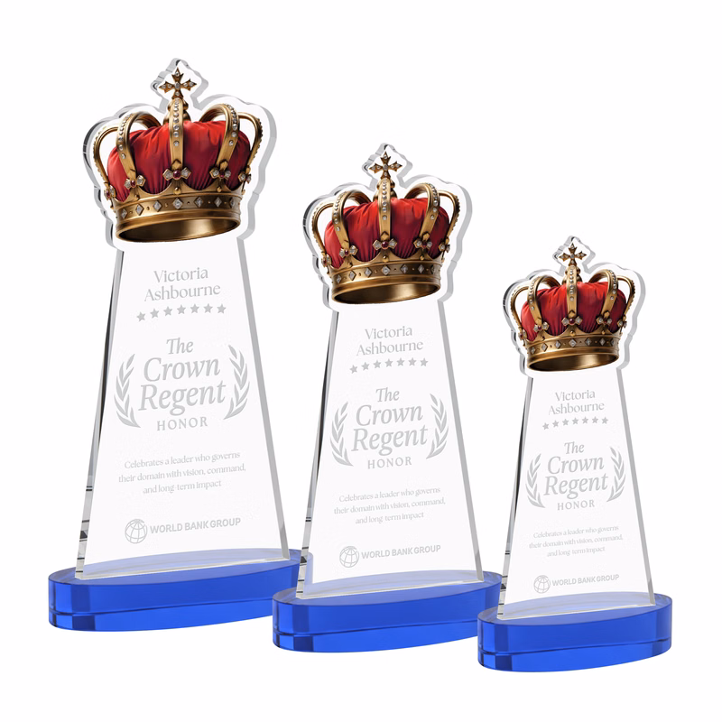 Crown Award on Alberton Base - Blue