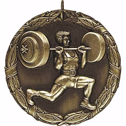 Weightlifting XR200 Series Medal, 2"