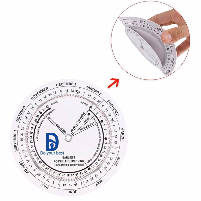 4.25"x4.25" Pregnancy Due Date Calculator Wheel