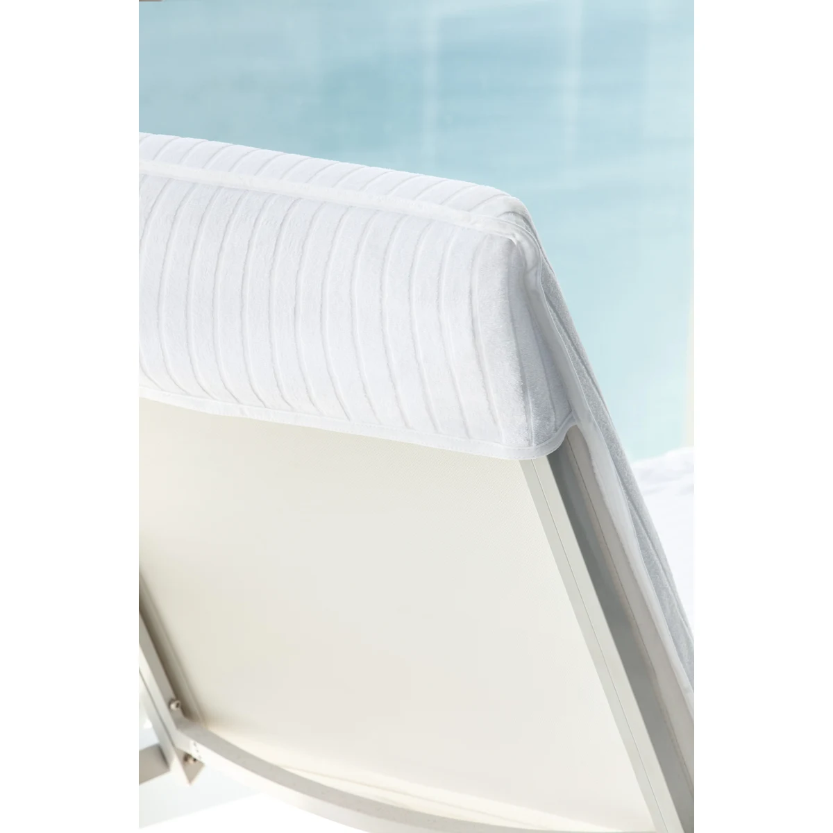 Velour Stripe Lounge Chair Cover Fitted Hood (85"x30") 1