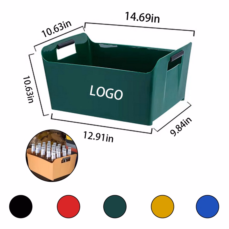 Large Capacity Plastic Beer Basket With Handles