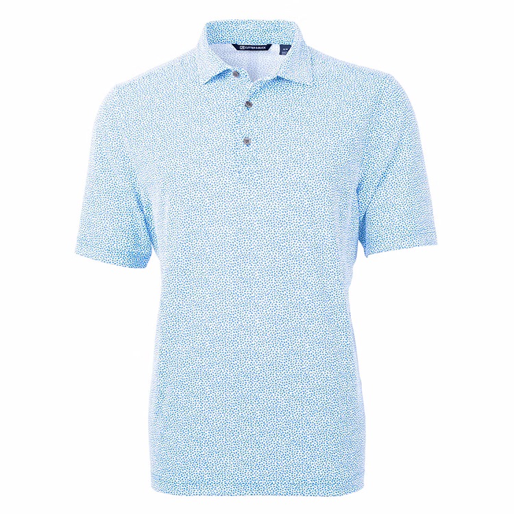 Cutter & Buck Virtue Eco Pique Botanical Print Recycled Men's Polo