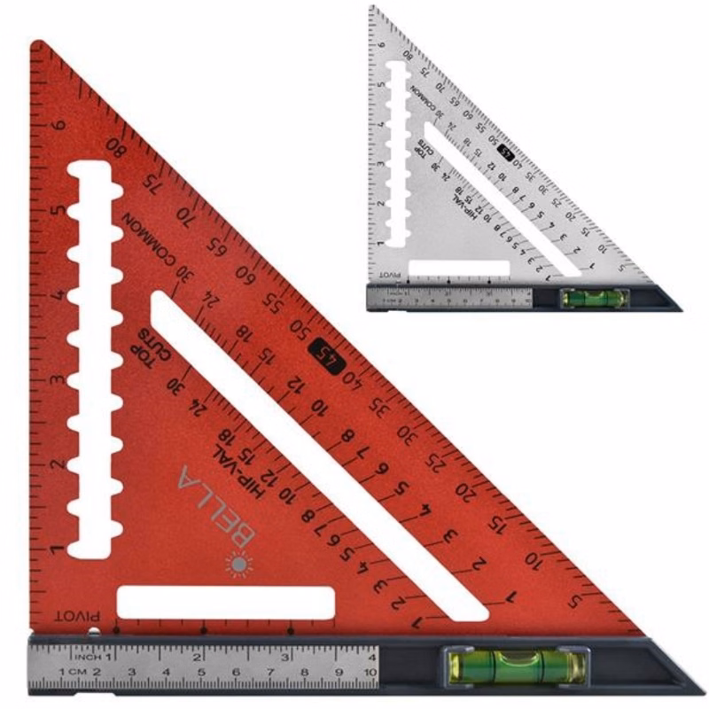 Carpenter's Triangle Square with Bubble Level