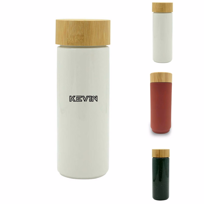 15.8oz Ceramic Cup With Bamboo Cover