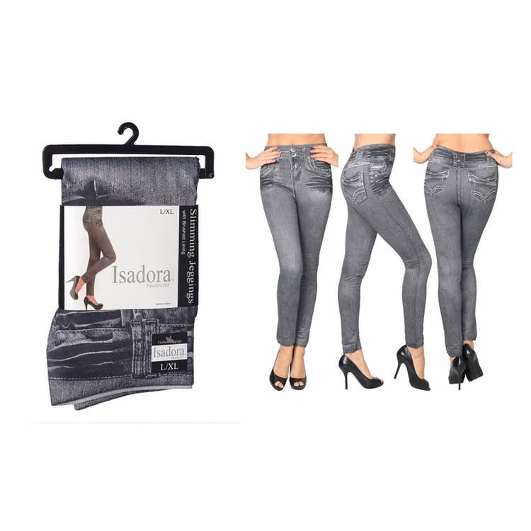 Women's Jeggings - Stonewash Black Denim S/M High Waist