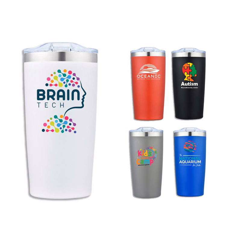 Frosted Sip-N-Go 20 oz Stainless Steel Tumbler