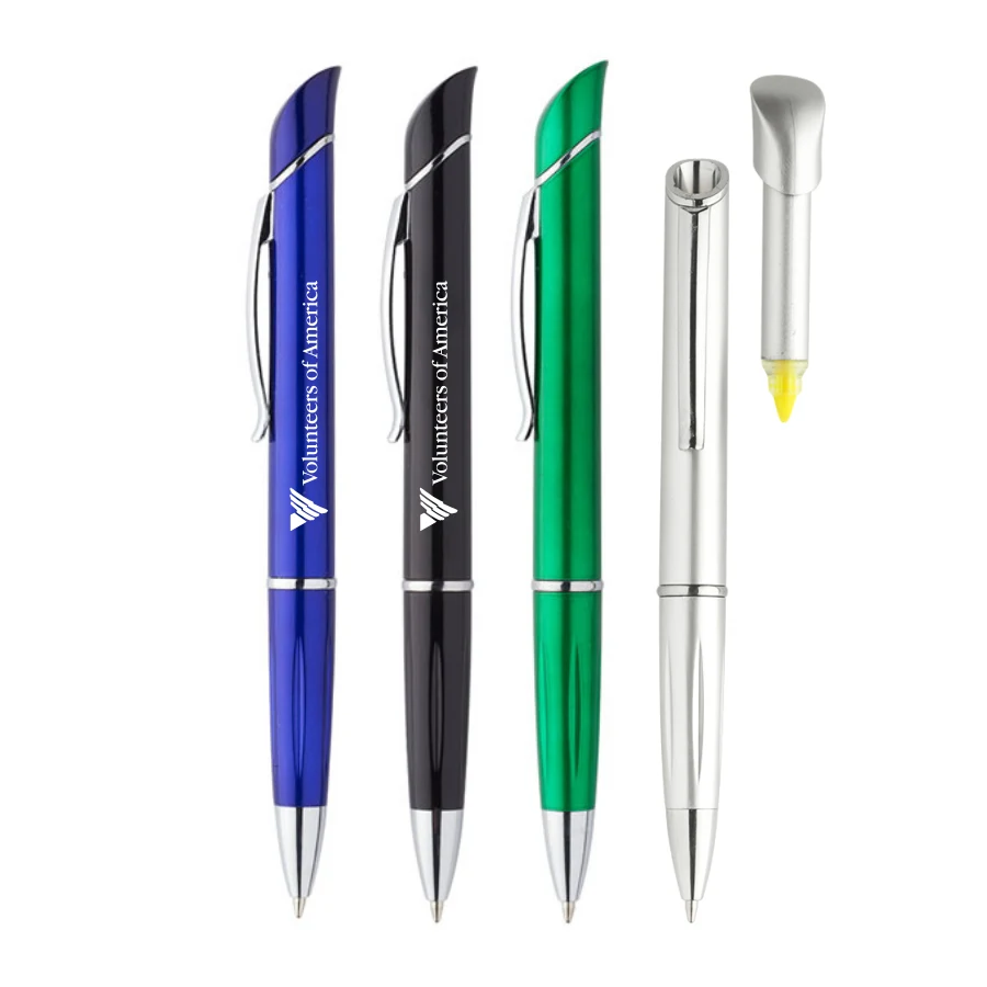 Union Printed - Highlighter Twist Pen with 1-Color Logo 1
