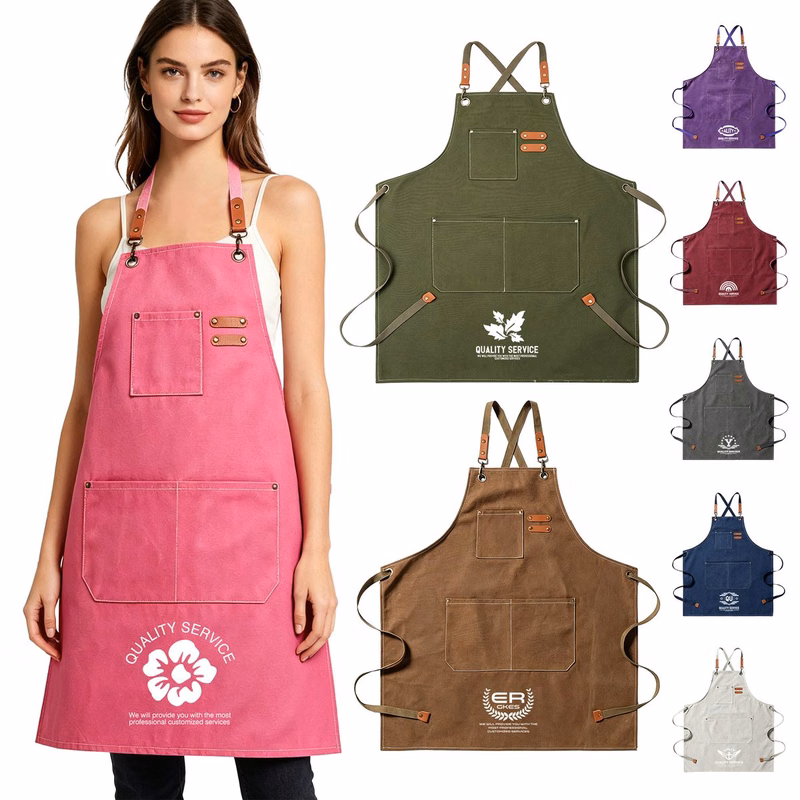 Simple Modern Style Thick Canvas Apron