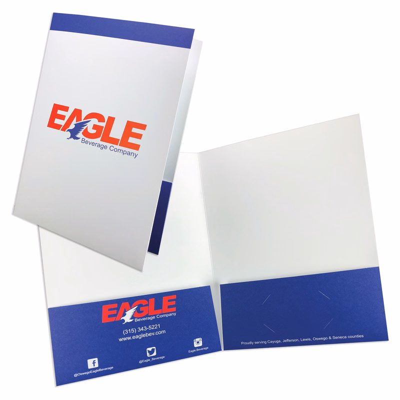 Quick Ship Pocket Folder Printed Two PMS Colors