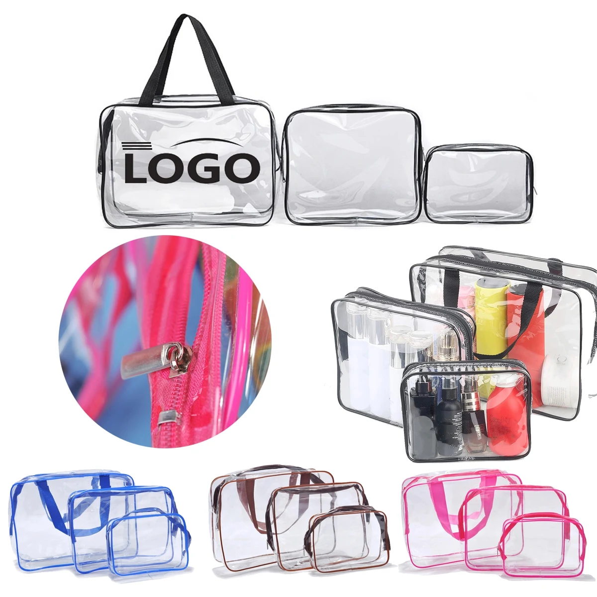 Clear Makeup Bag Set 1