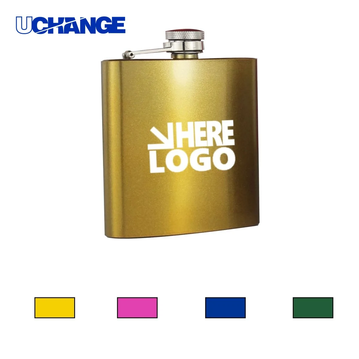 Portable Outdoor Stainless Steel Shiny Hip Flask Container (6OZ) 1