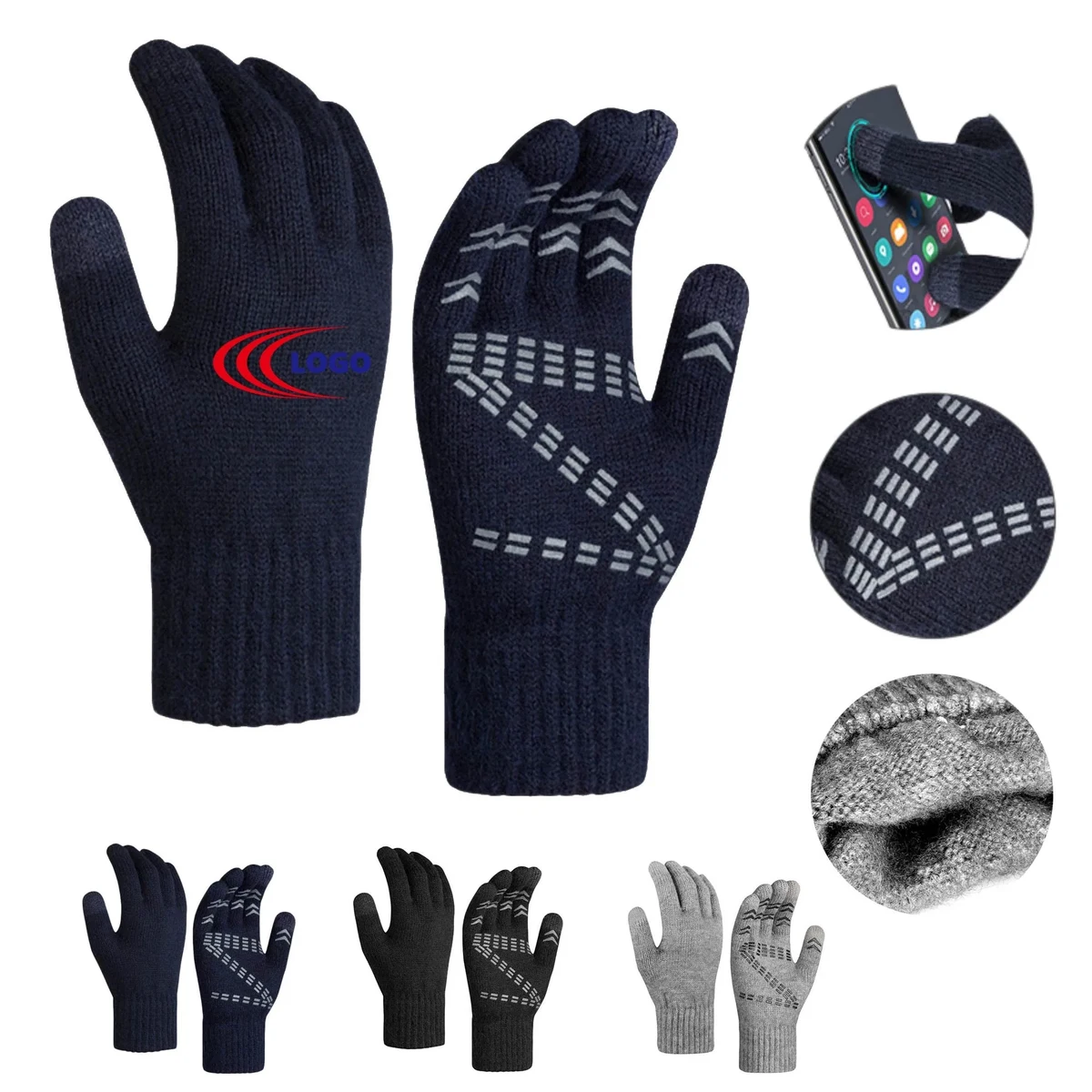 Winter Must-Have Touch Screen Gloves Soft Knit Lining 1