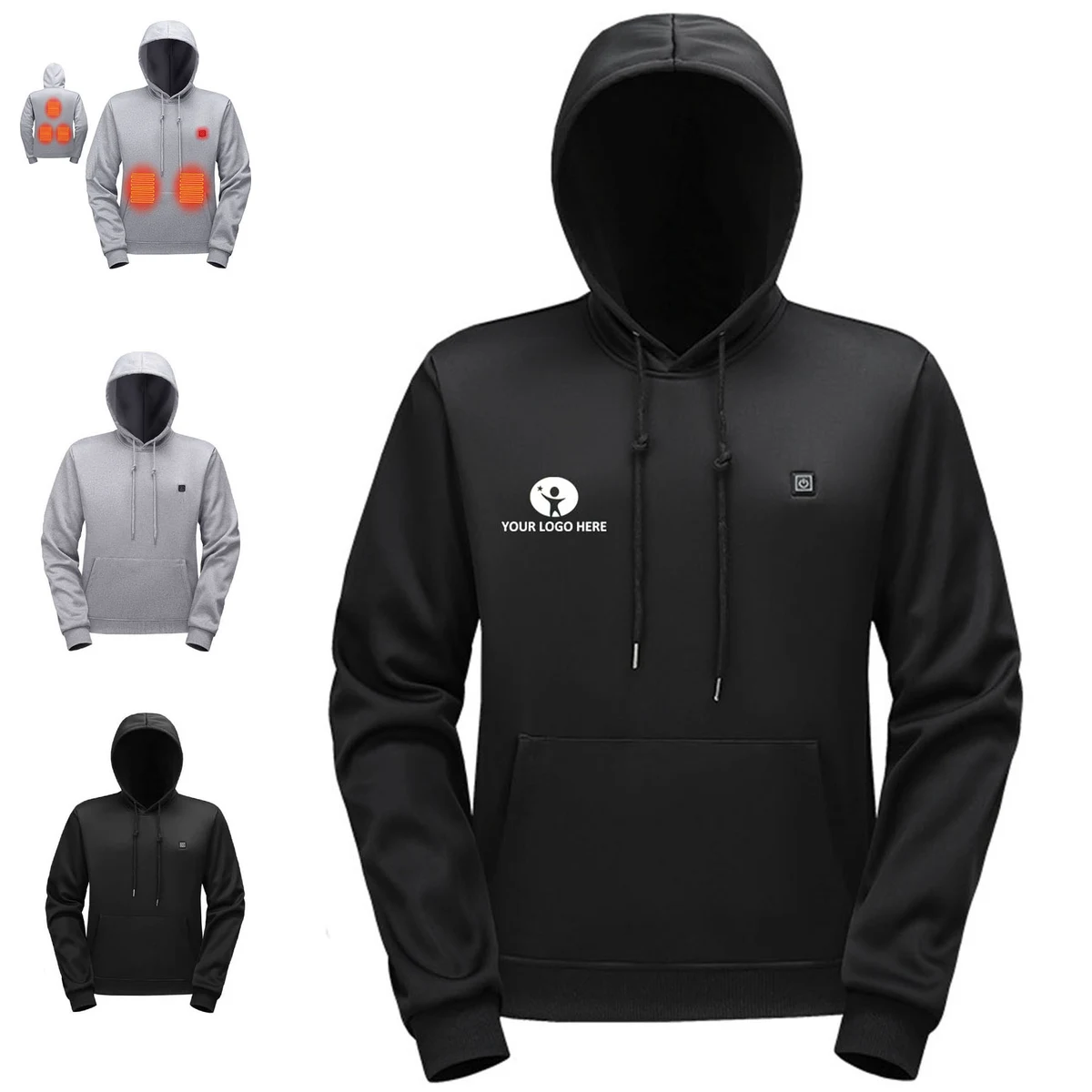 USB Heated Hoodie Sweatshirt 1