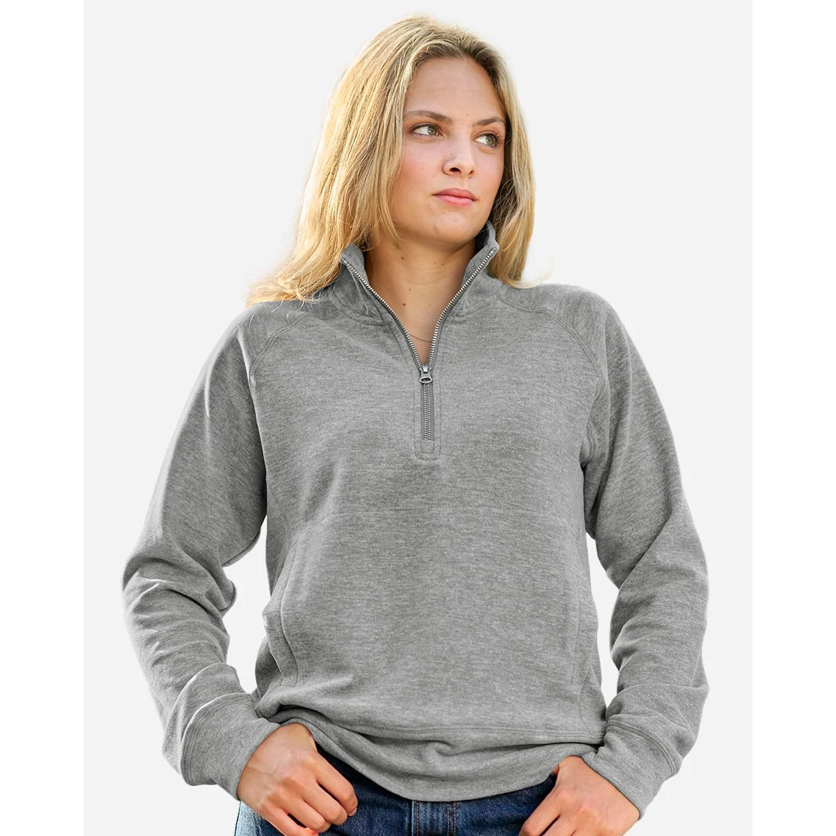 Women's Electric Fleece Quarter-Zip Sweatshirt - 8743 1