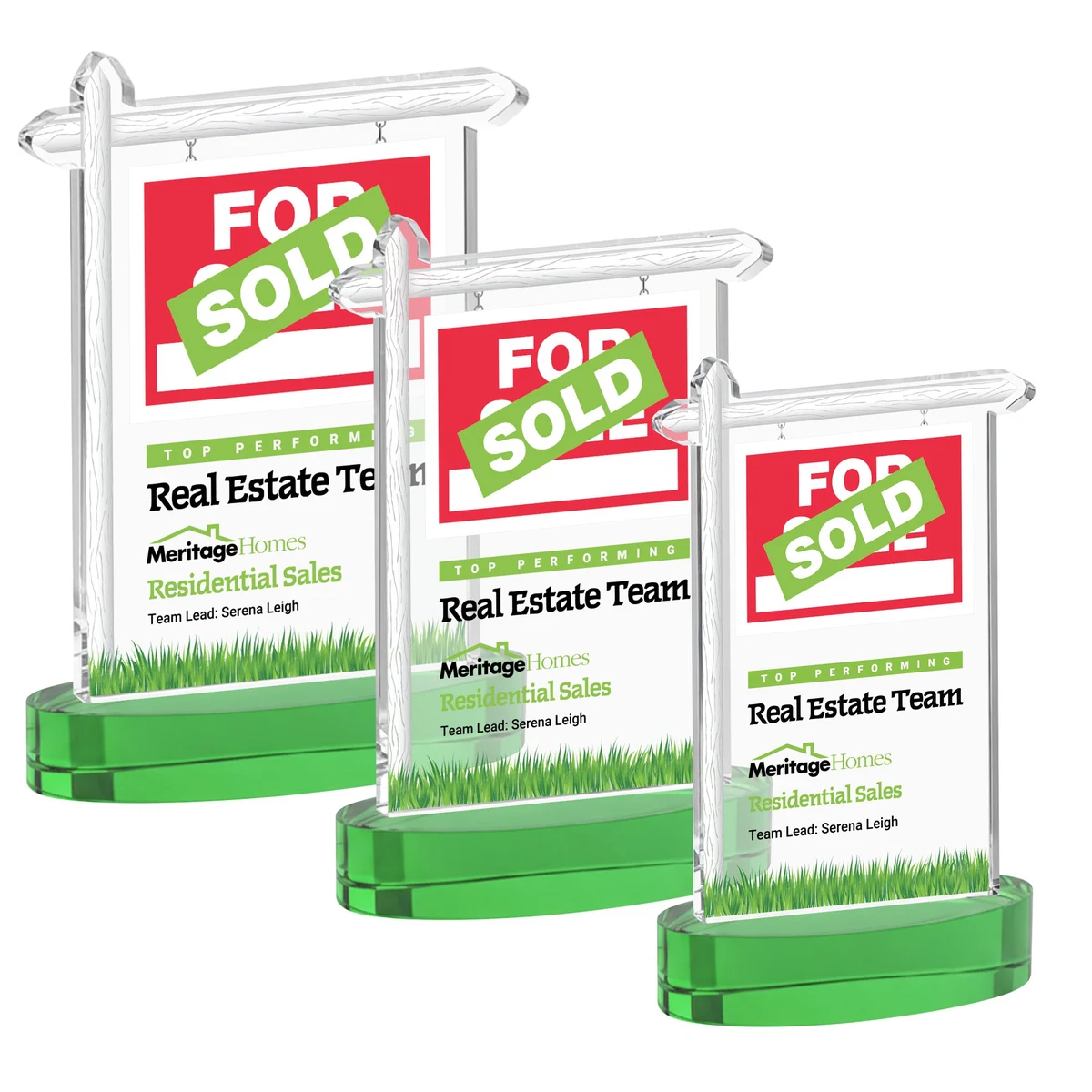 Real Estate VividPrint™ Award on Alberton Base - Green 1