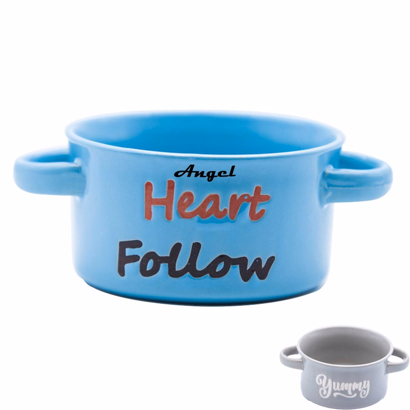 19oz Double Handle Ceramic Soup Bowl
