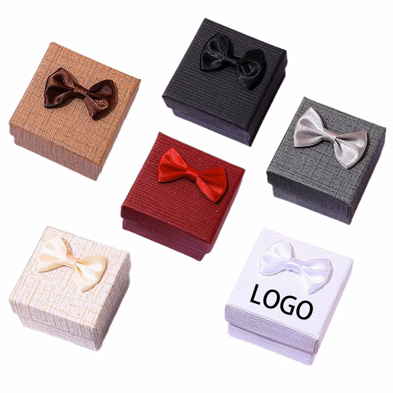 Multi Color Bow Decor Ring Box