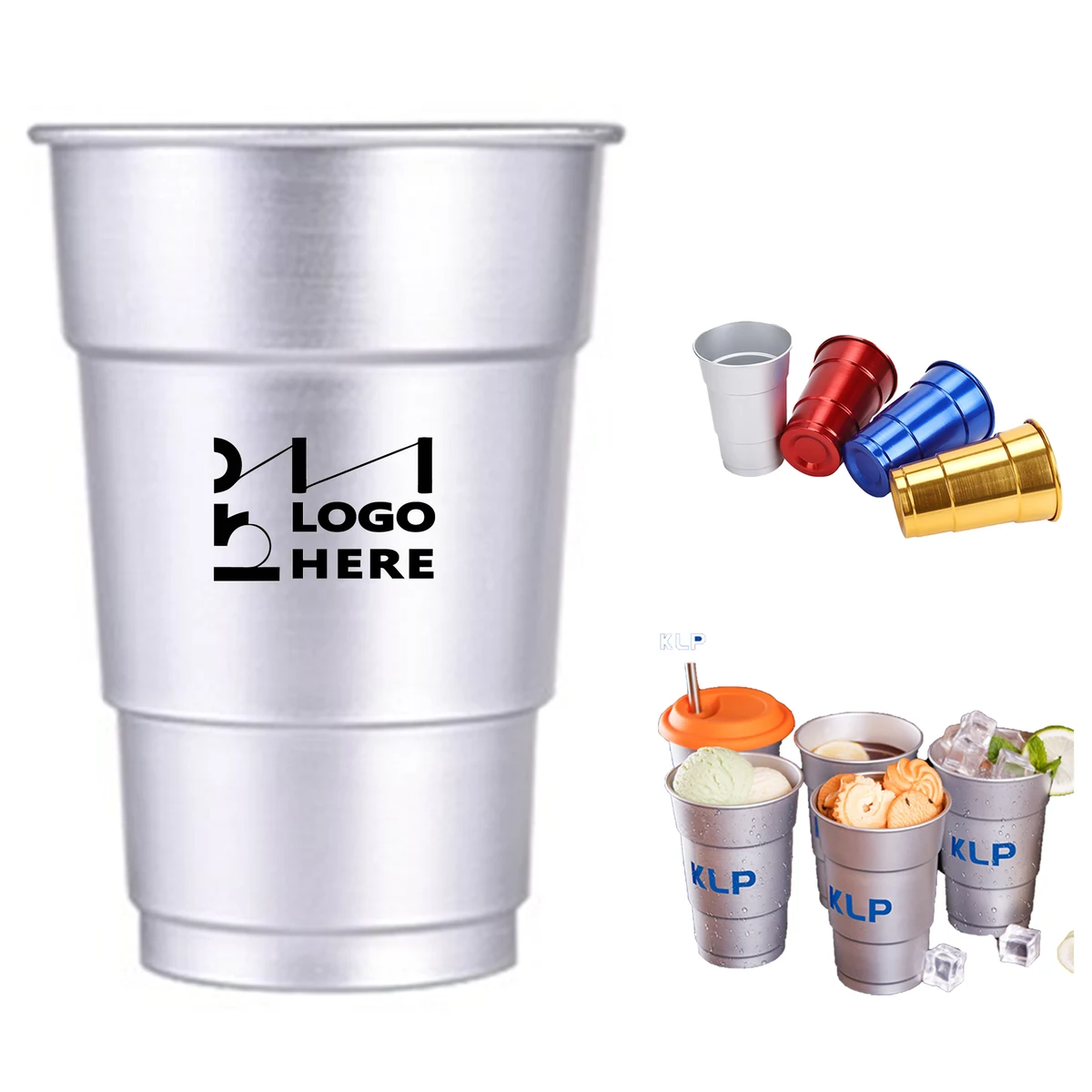 16 oz Stadium Straight Aluminum Cup 1