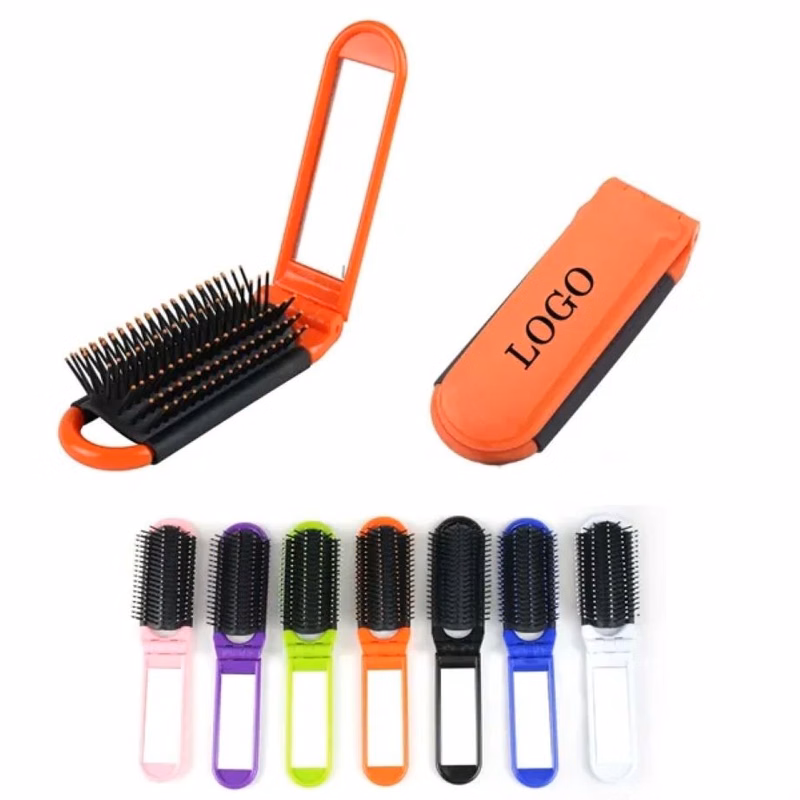 Folding Hair Brush & Mirror Set