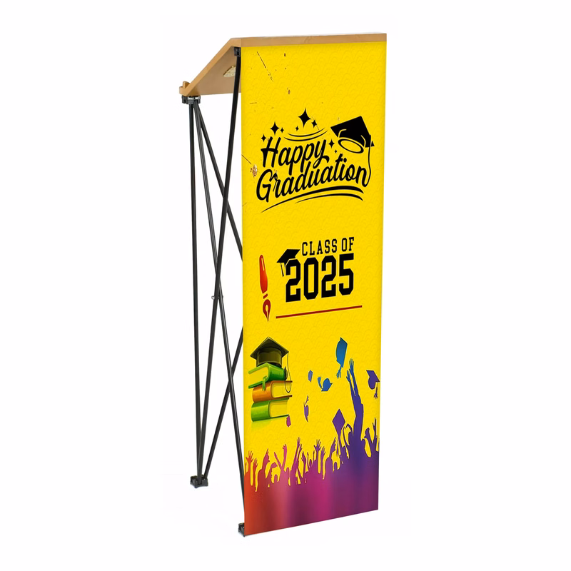 Angled Portable Podium Kit - Banner + Hardware