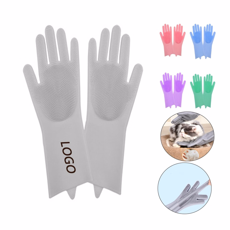 Anti Scratch And Anti Bite Silicone Pet Shower Gloves
