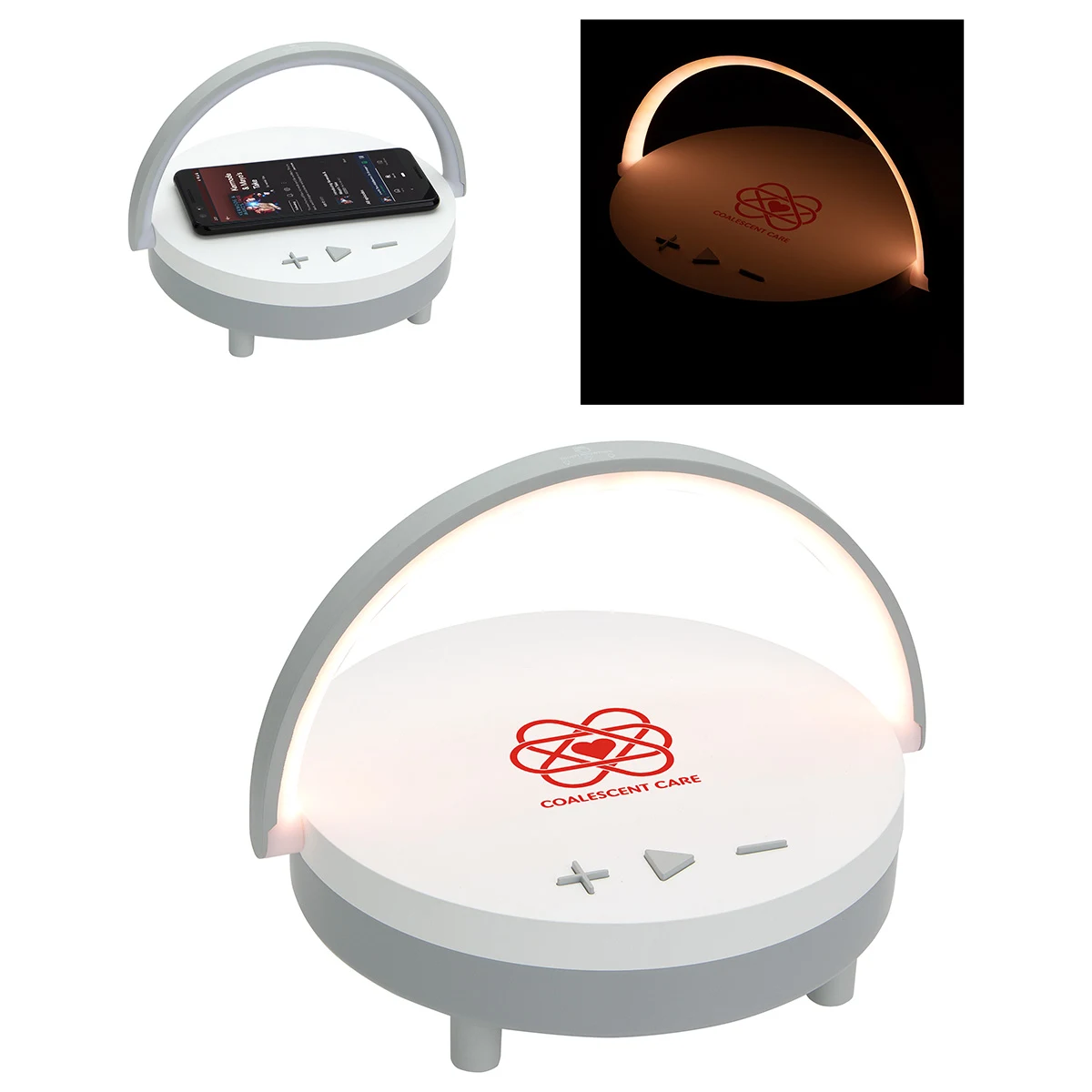 Archway Wireless Speaker with 5W Wireless Charger + Touch Light 1
