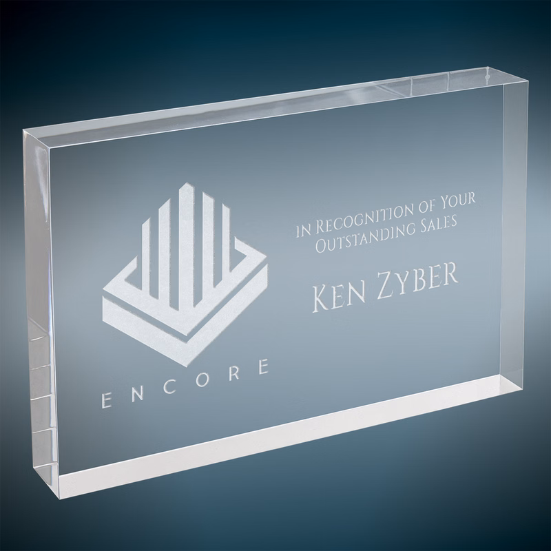 Regis Straight Cut Acrylic Award
