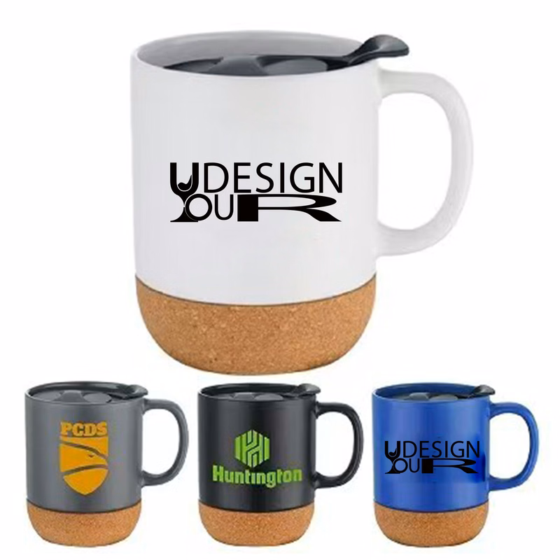 12 Oz Ceramic Mugs with Removable Cork Bottom