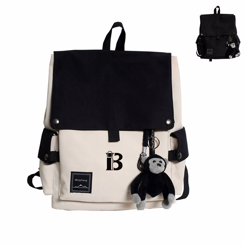 Flip Simple Student Canvas Backpack