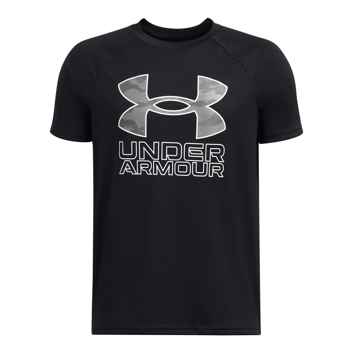 UA Tech Hybrid Print Boys' Short Sleeve 1
