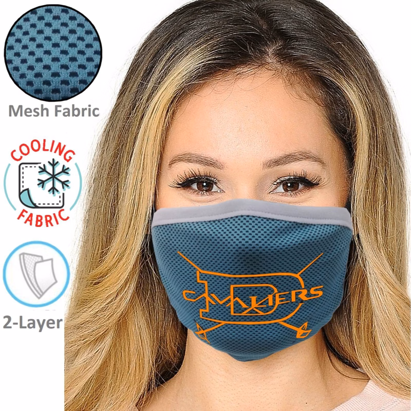 2-Layer Cooling Face Mask w/Screen Print Masks
