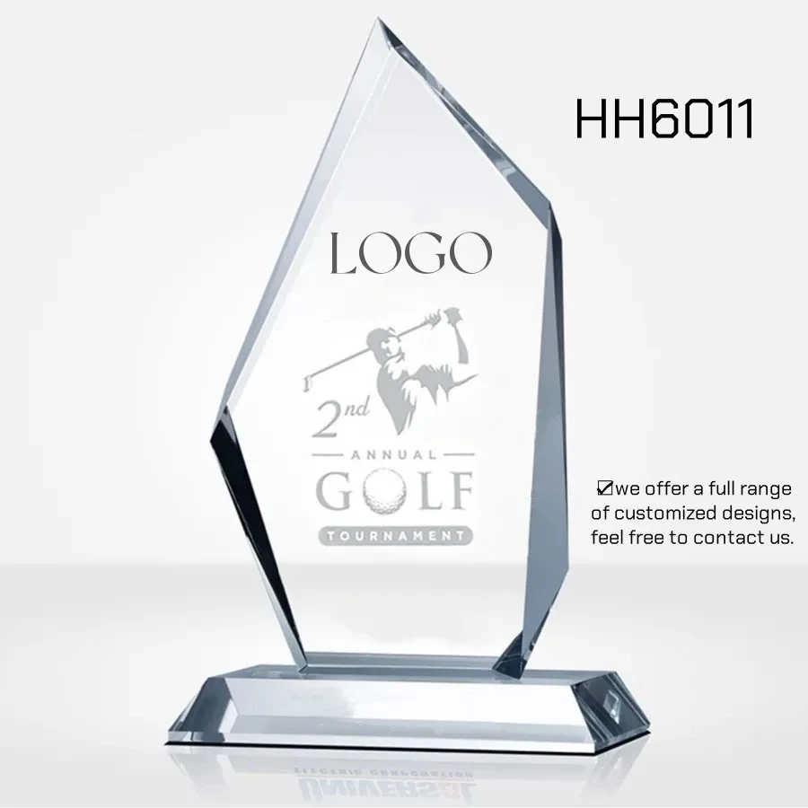 Engraved Crystal Trophy Award Plaque Supplier 1