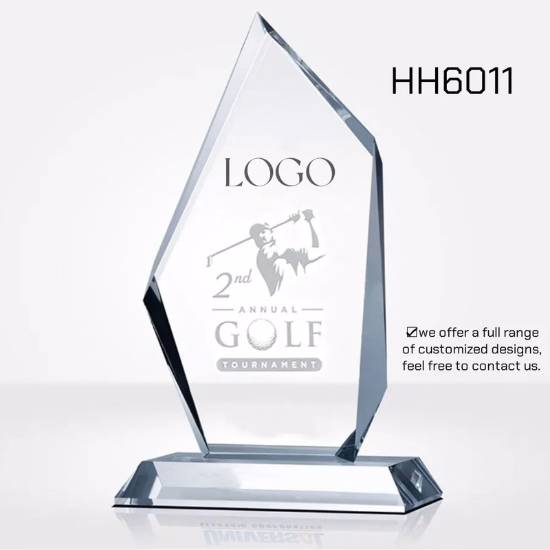 Engraved Crystal Trophy Award Plaque Supplier