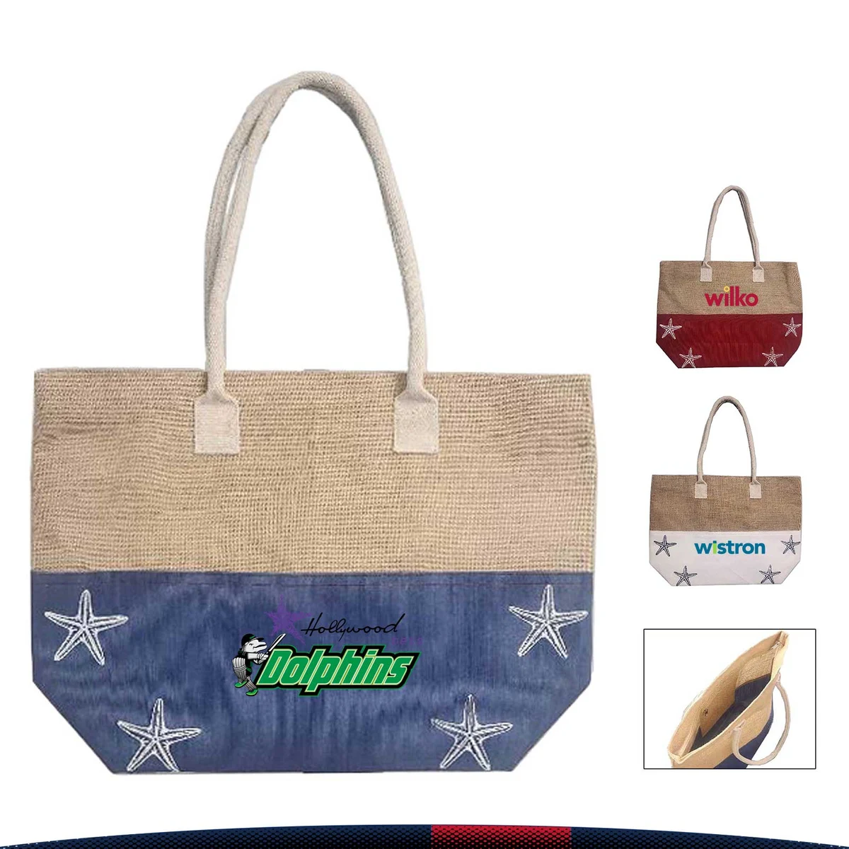 Phaty Jute Tote Bag, custom tote bag with logo imprint 1