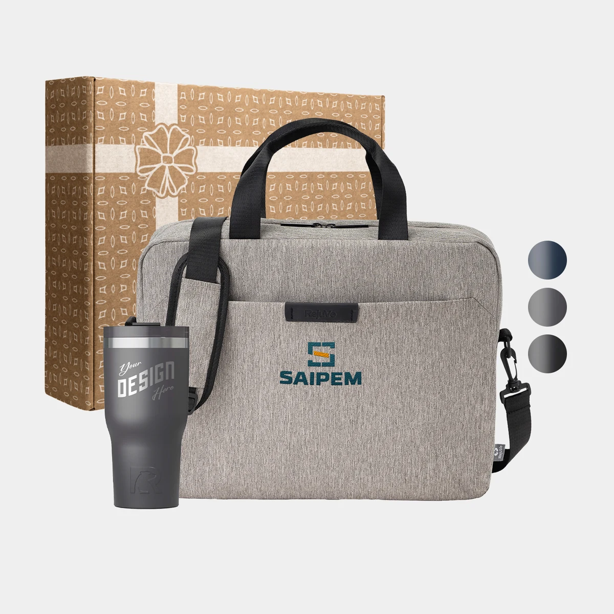 RTIC® Essential Tumbler & RejuVe® X-Pak Business Laptop Bag Gift Set 1