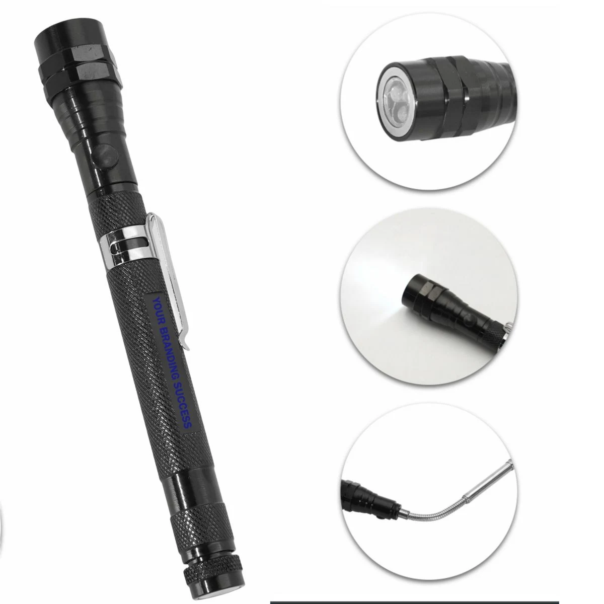 Telescoping Flexible Neck LED Magnetic Work Flashlight 1