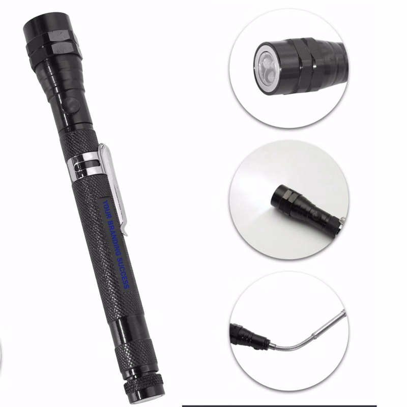 Telescoping Flexible Neck LED Magnetic Work Flashlight