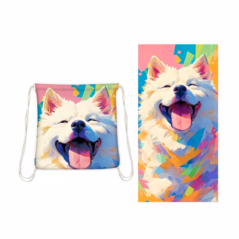 2-in-1 Microfiber Beach Towel with Storage Carry Bag