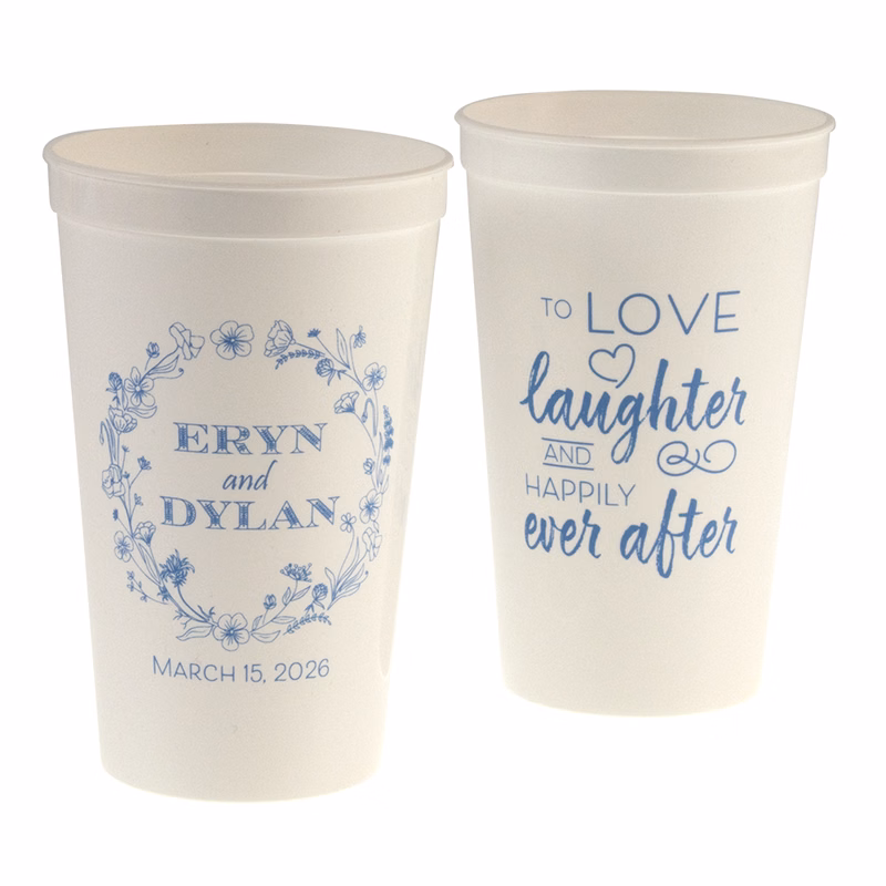 22 oz. Smooth Custom Wedding Cup