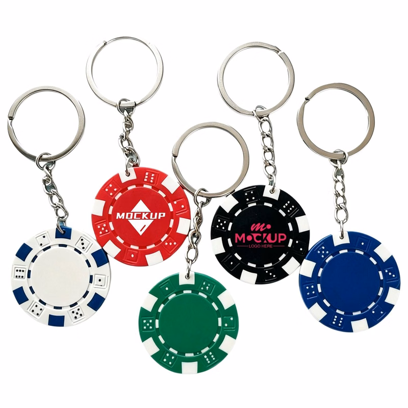 Casino Poker Chip Keychain