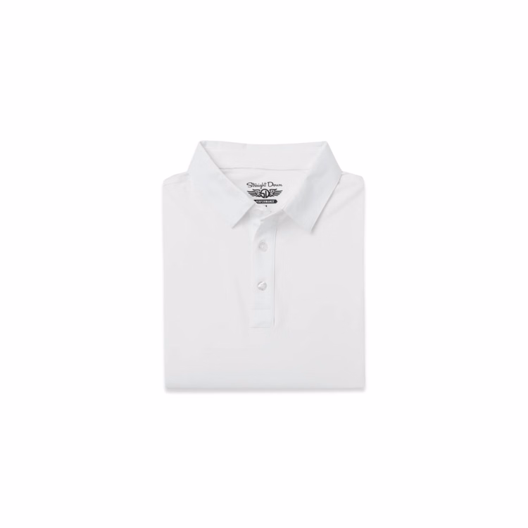 Straight Down Olympic Polo - White