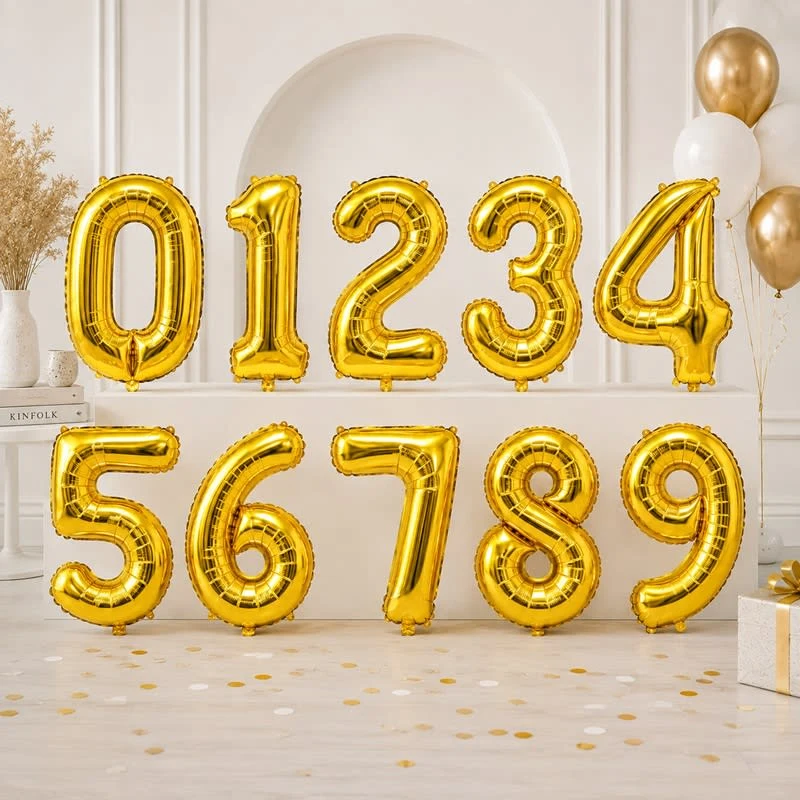 40 Inch Air-inflated Number Foil Balloons 1
