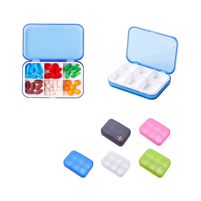 6 Compartment Plastic Pill Box 1