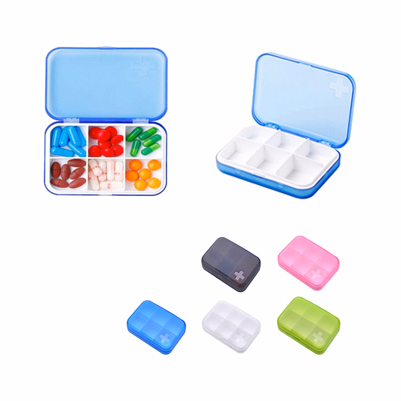 6 Compartment Plastic Pill Box