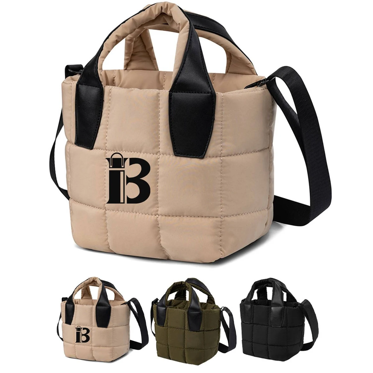 Quilted Small Puffer Tote Bag 1